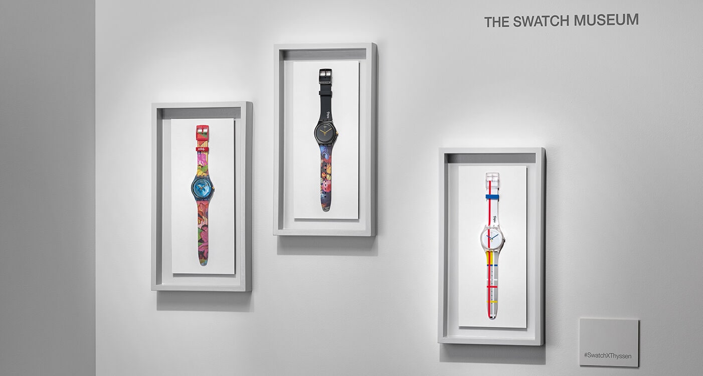 3 watches that came from the collaboration Swatch x Thyssen Museum