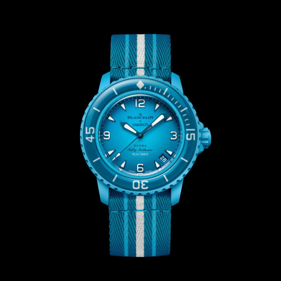 BLUE LAGOON : Bioceramic Scuba Fifty Fathoms Collection